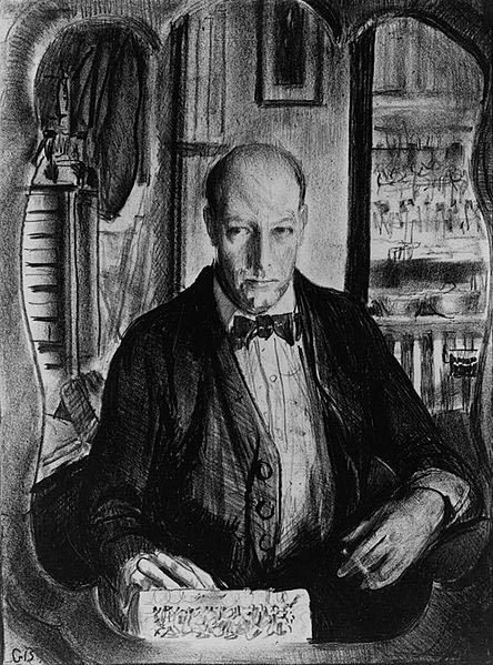 American painter George Bellows (1882-1925). Self-portrait